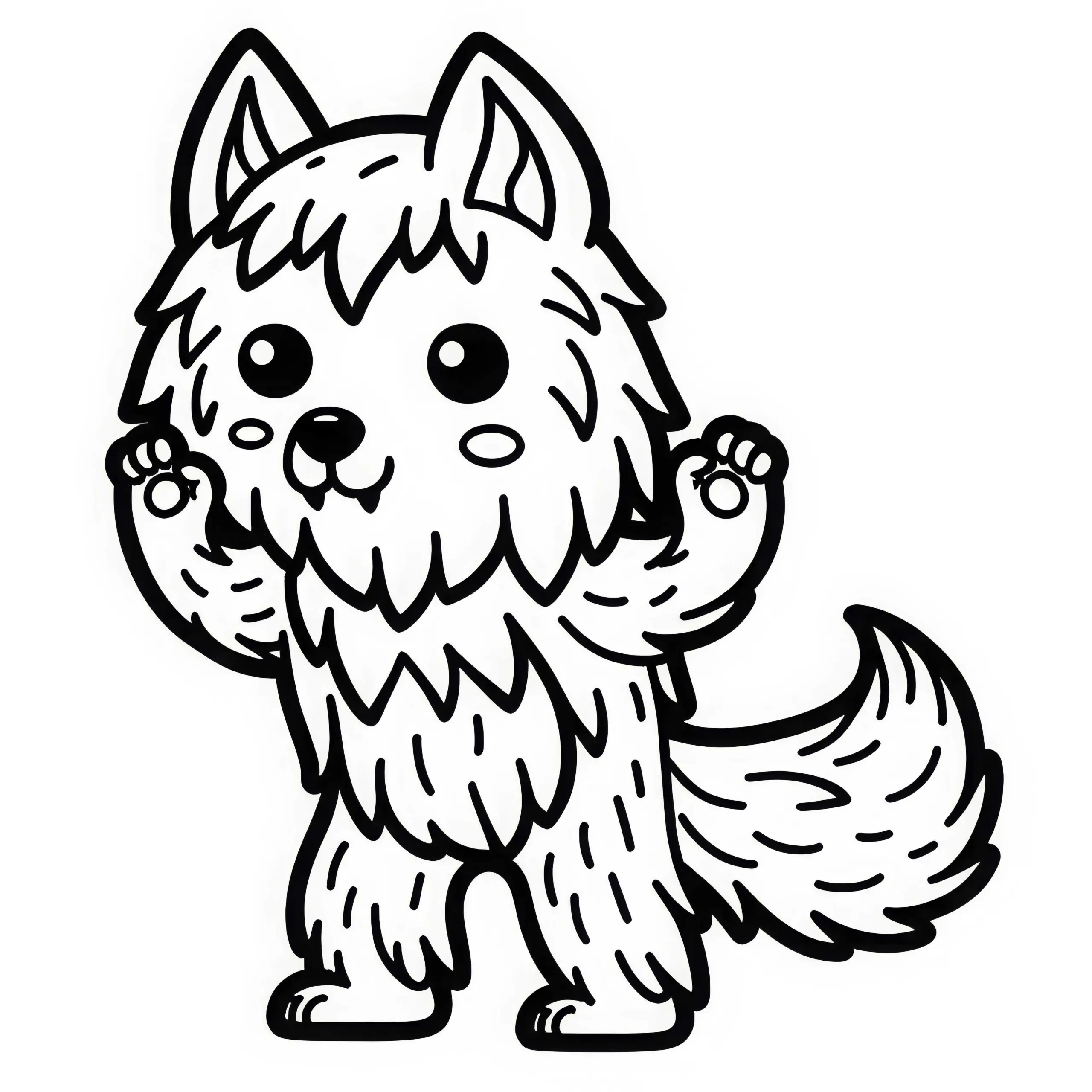 Werwolf Ausmalbild: Einfach zum Herunterladen (Gratis)