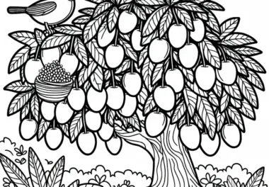 Wilde Mango Ausmalbild Kostenlos