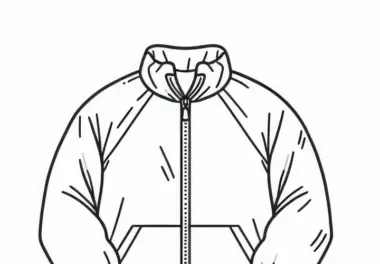 Windbreaker Ausmalbild für Kleidung Kostenlos