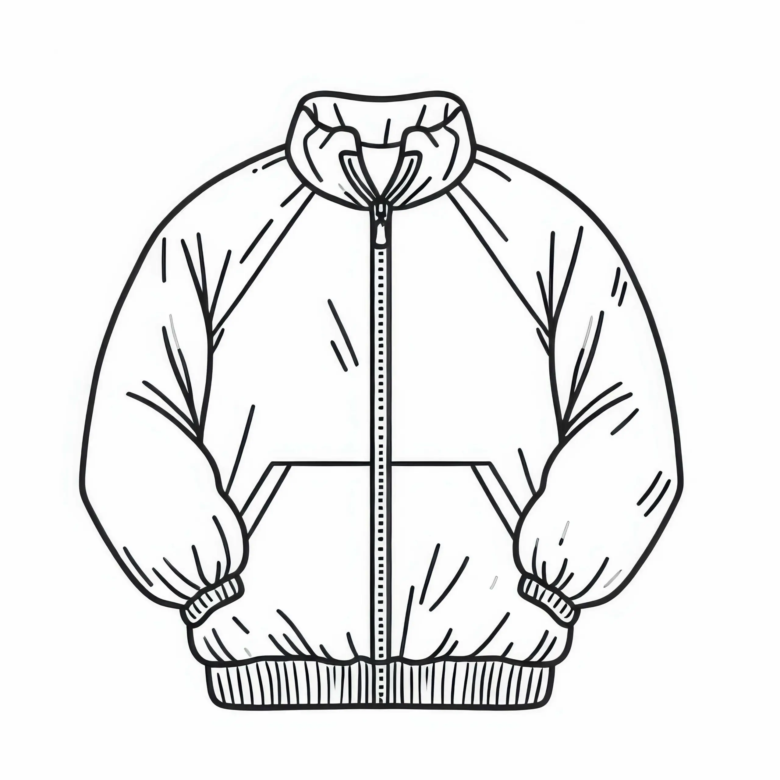 Windbreaker Ausmalbild für Kleidung Kostenlos