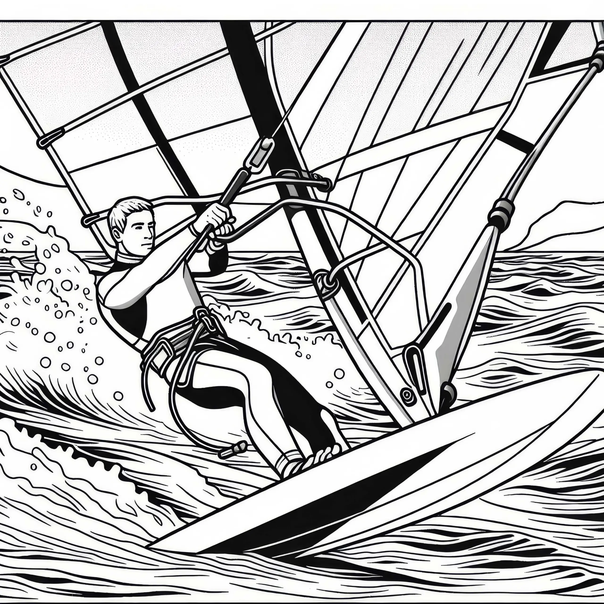 Windsurfer Ausmalbild Kostenlos