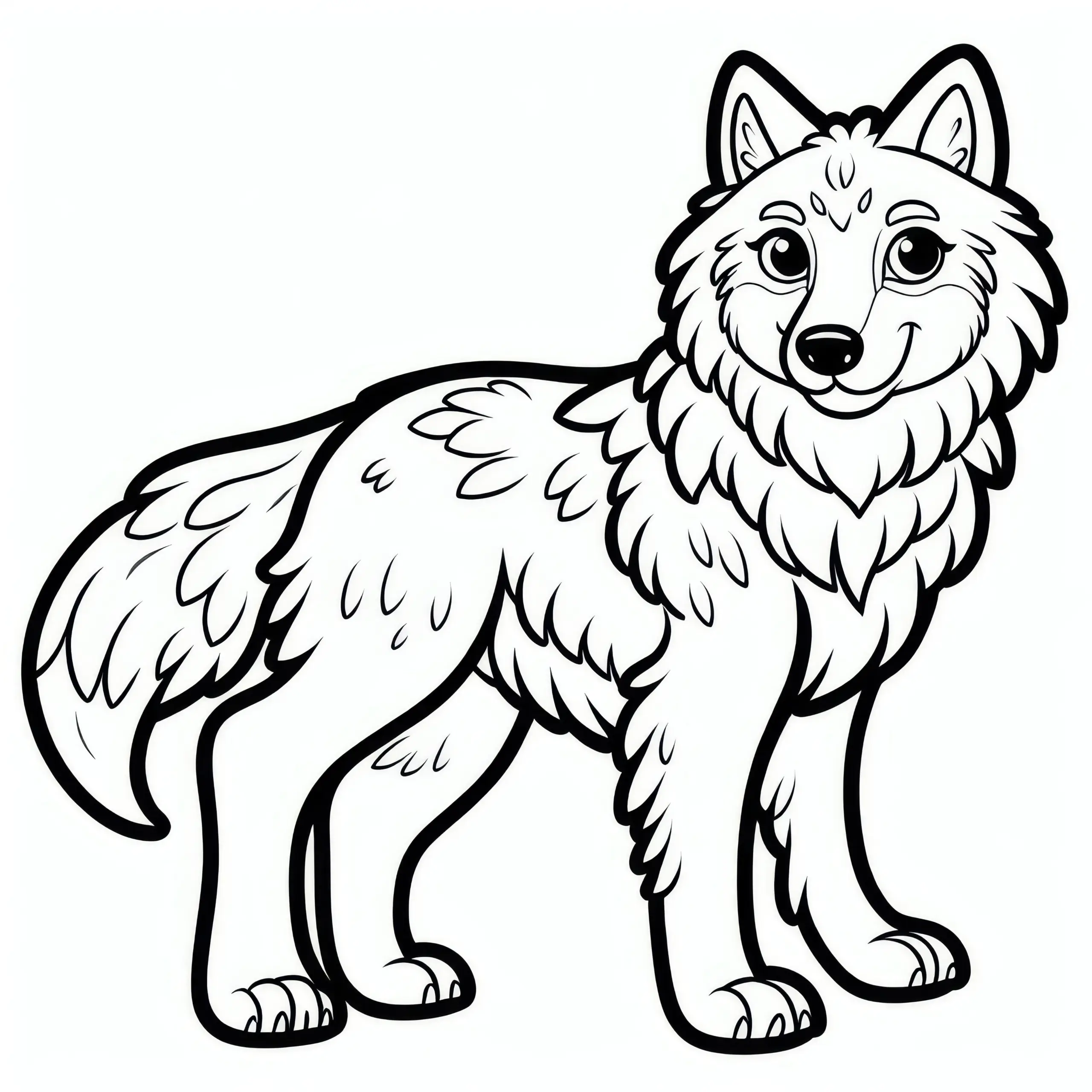 Wolf Ausmalbild zum Download (Kostenlos)