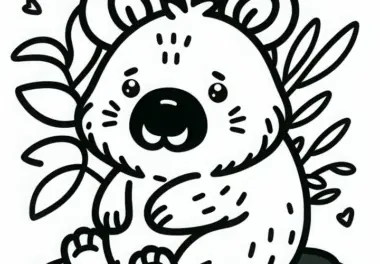 Wombat Malvorlage Einfach Gratis Herunterladen