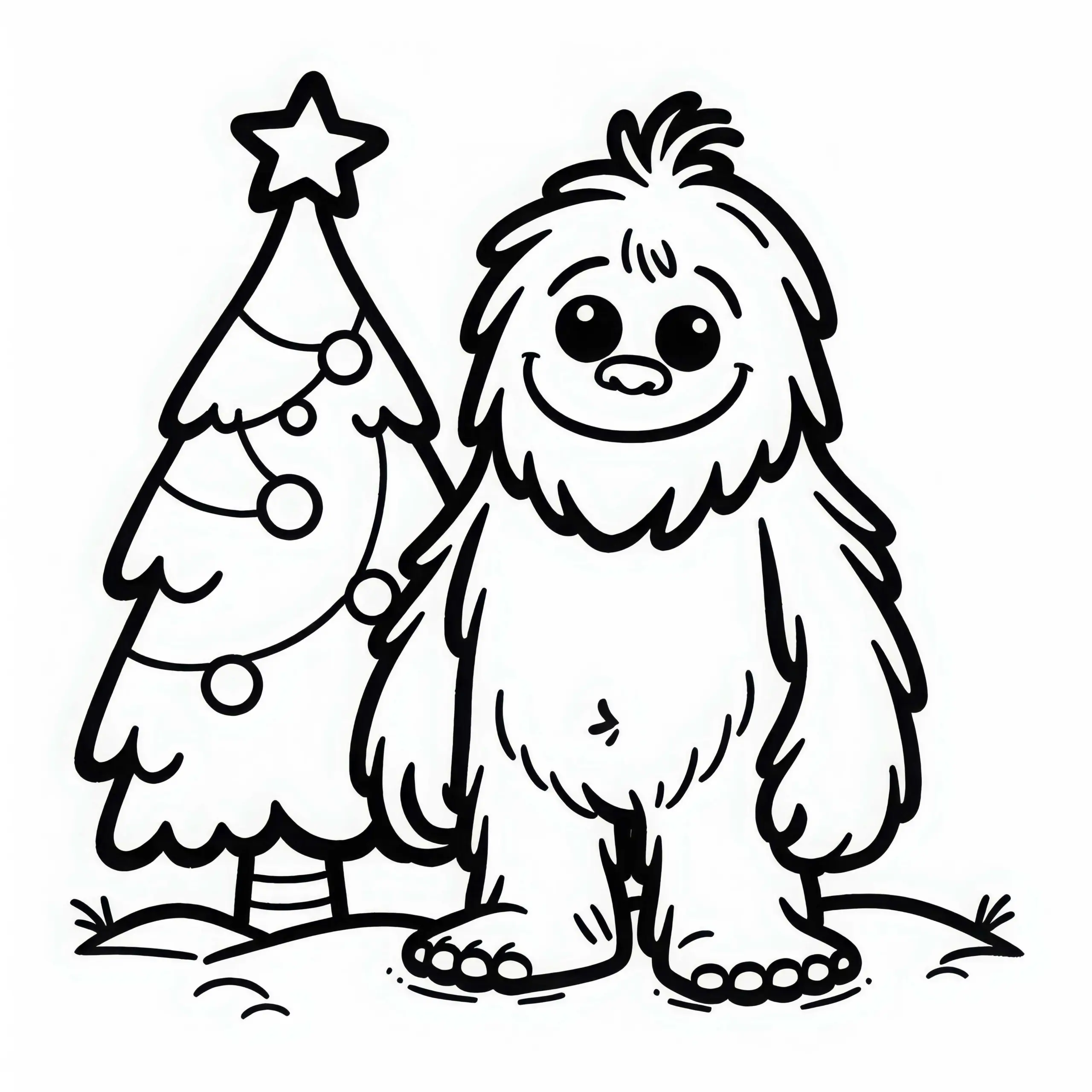 Yeti Ausmalbild Einfach Kostenlos