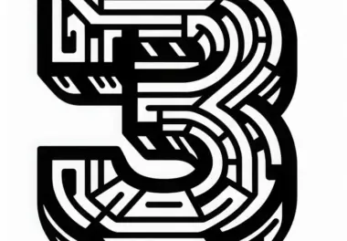 Zahl 3 Ausmalbild gratis zum Download