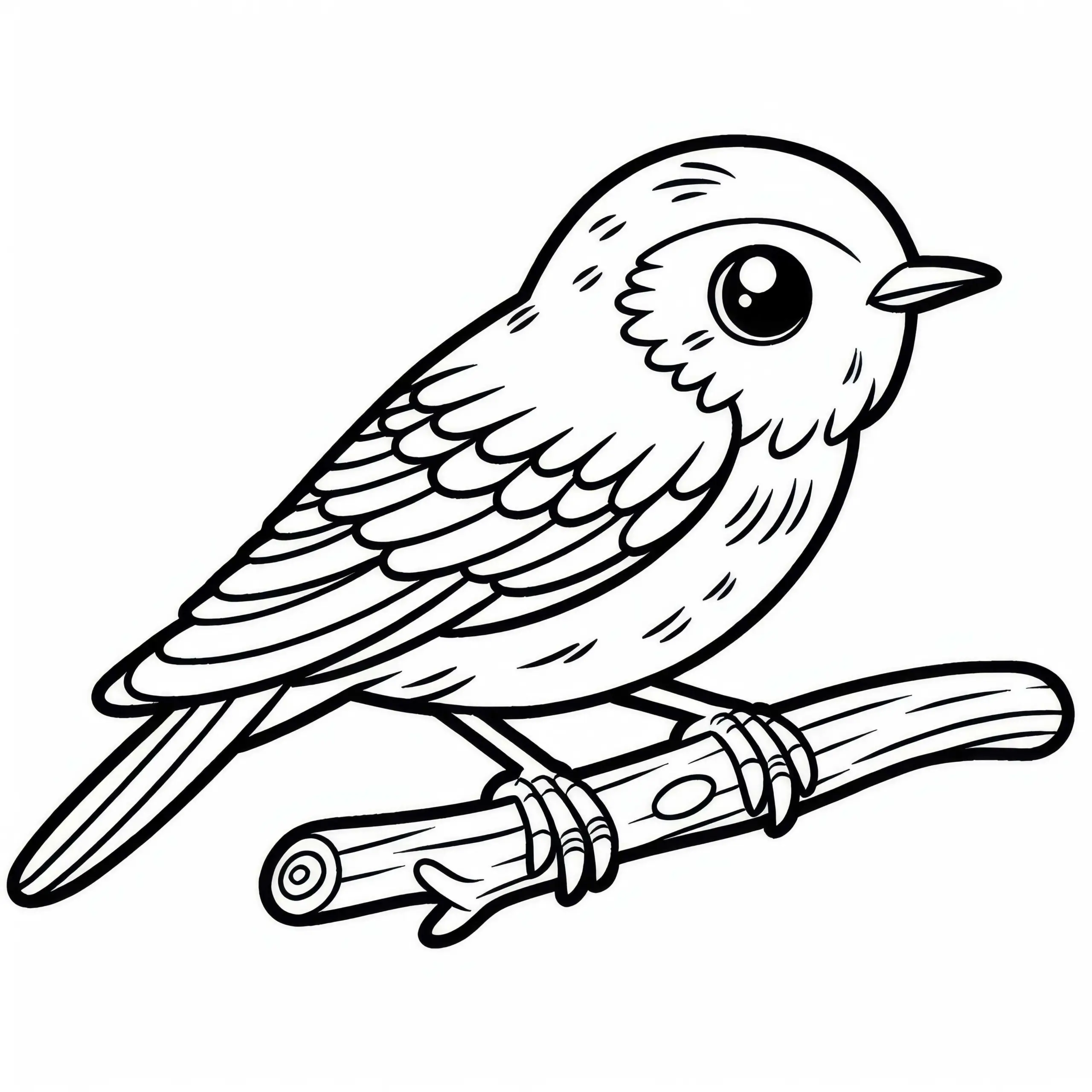 Zilpzalp Vogel Europa Malvorlage Kostenlos (Ausmalbild)