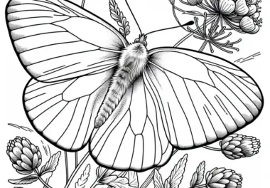 Ausmalbild des Zitronenfalters – Kostenloses Schmetterling-Motiv zum Ausmalen