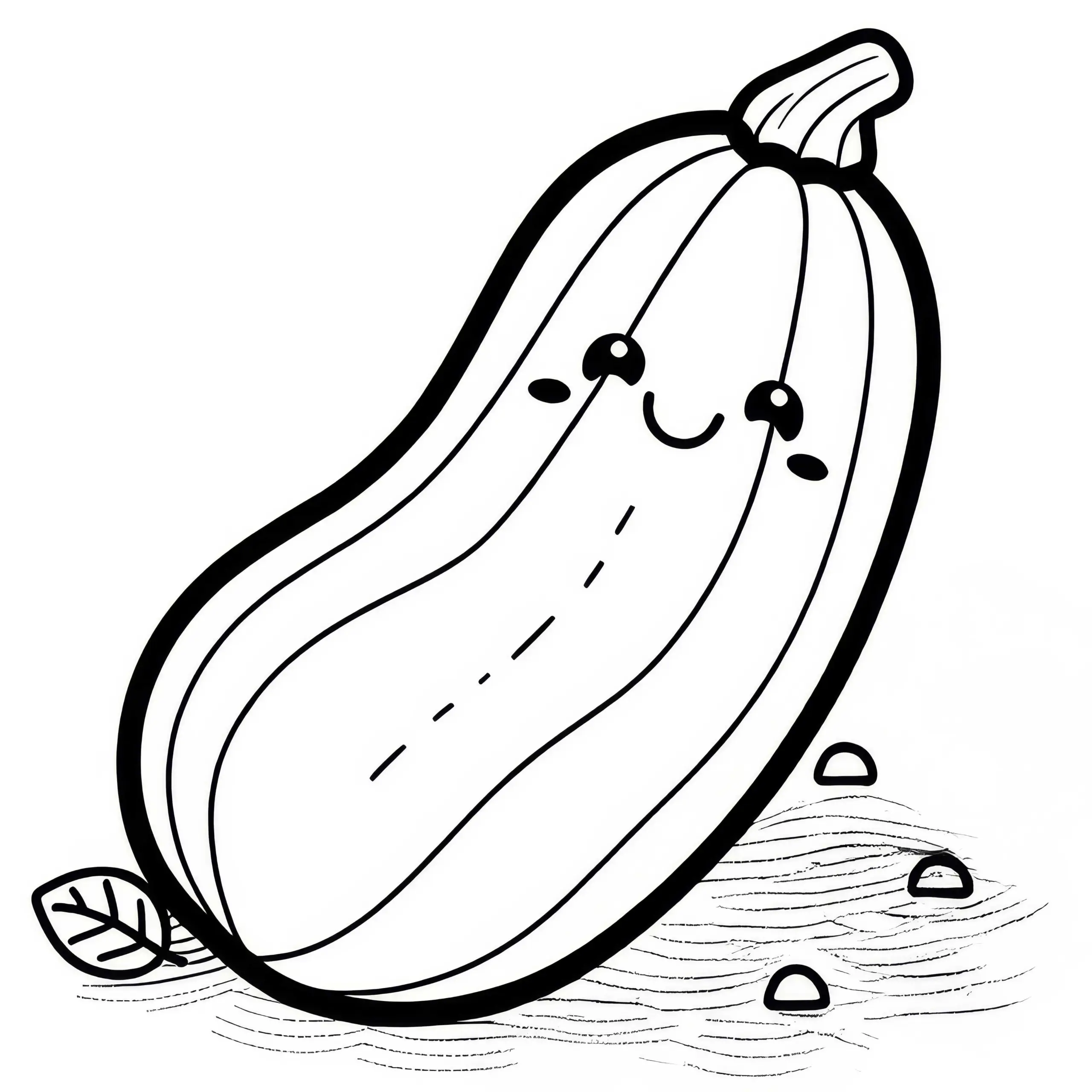 Zucchini Malvorlage Kostenlos (Ausmalbild)