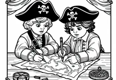 Goldenes Zeitalter der Piraten: Ausmalbilder ausmalen