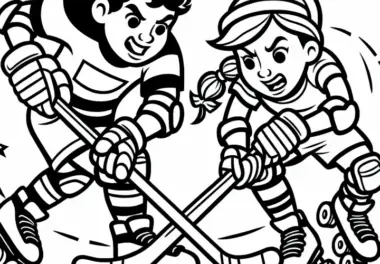 Rollhockey: kostenlose Ausmalbilder