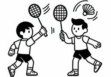 Badminton: kostenlose Ausmalbilder