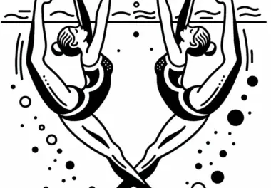 Synchronschwimmen: kostenlose Ausmalbilder